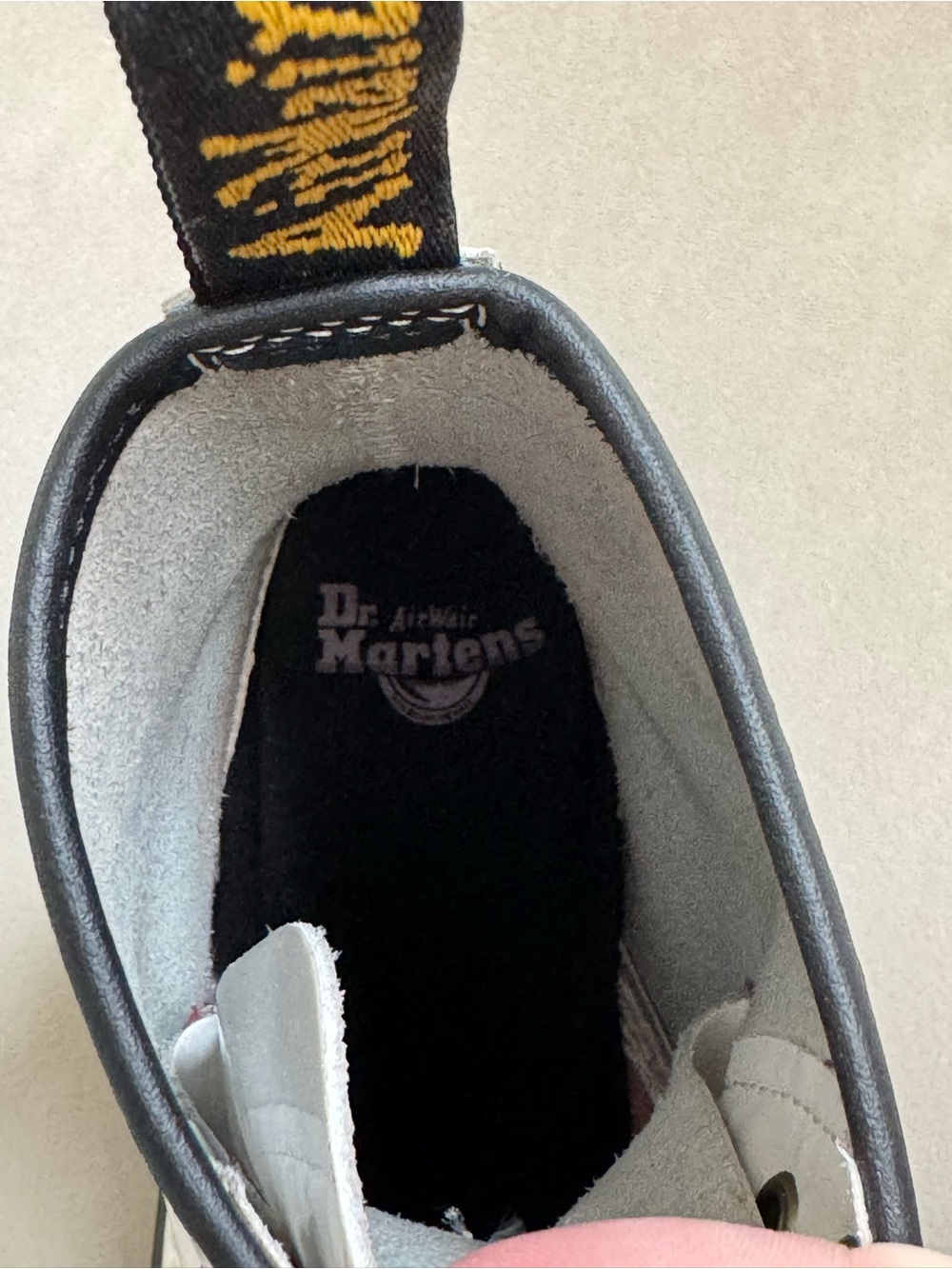 Dr. Martens Doc Martens Zavala | White Black Lace Up Combat Boots | Size W6 M5 - Picture 8 of 15